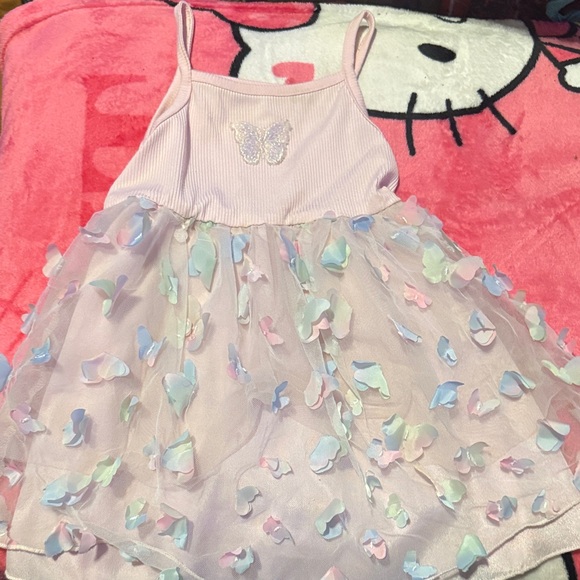 ⚡️4/$15 Children's Place Girls Sleeveless Butterfly Ruffle Dress 3D butterflies - Picture 9 of 11